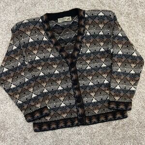 Peruvian Link Alpaca Sweater Cardigan Geometric Women NO SIZE‎ TAG (S-M) Button